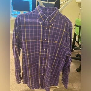 Purple and Yellow Southern Marsh Button Down Shirt